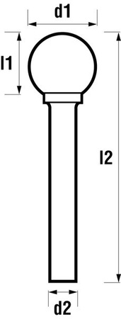 Frez pilnikowy kulisty - D, KUD, SD