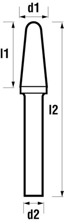 Frez pilnikowy stożkowy zaokrąglony - L, KEL, SL
