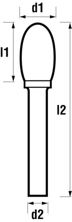 Frez pilnikowy owalny - E, TRE, SE